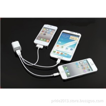 3 in 1 USB Cable Charger for 8pin, 30pin, Micro USB
